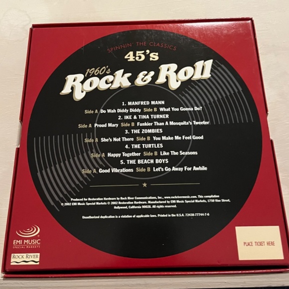 45’s; 1960 ‘s Rock & Roll, 5 vinyl boxed set. 10 classics tunes. - Picture 2 of 14